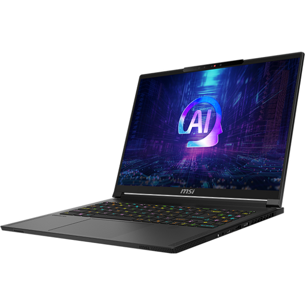 Laptop MSI Stealth A16 AI+ A3XVFG, 16 inch QHD+ 240Hz, AMD Ryzen AI 9 HX 370, 32GB LPDDR5X, 1TB SSD, Geforce RTX 4060 8GB, Win 11 Home, Core Black