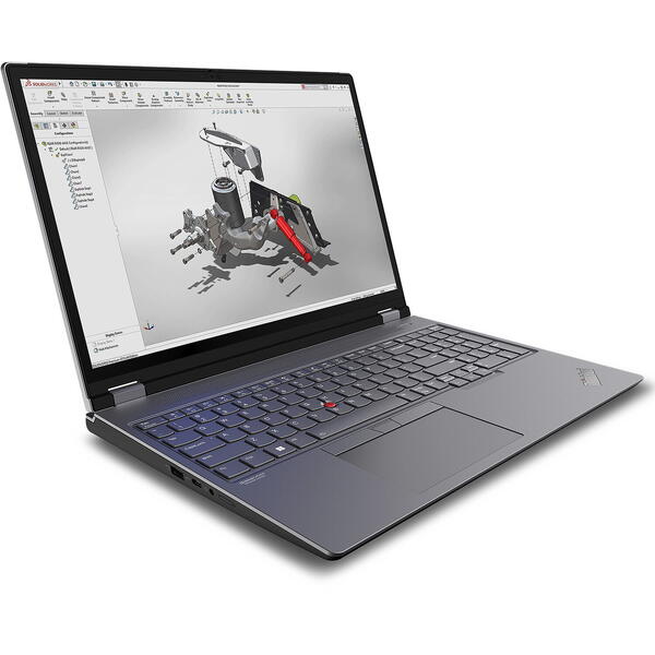Laptop Lenovo ThinkPad P16 Gen 2, 16 inch WQXGA IPS 165Hz, Intel Core i9-13980HX, 32GB DDR5, 1TB SSD, RTX 2000 Ada 8GB, Win 11 Pro, Storm Grey