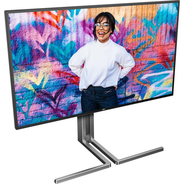 Monitor LED AOC U27U3CV 27 inch UHD IPS 4 ms 60 Hz USB-C HDR Negru