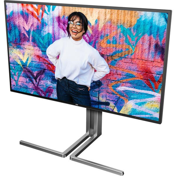 Monitor LED AOC U27U3CV 27 inch UHD IPS 4 ms 60 Hz USB-C HDR Negru