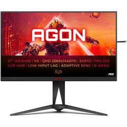 AGON AG275QXN 27 inch QHD VA 1 ms 165 Hz HDR Negru/Rosu