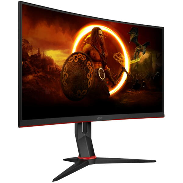 Monitor Gaming AOC C27G2Z3/BK 27 inch FHD VA 1 ms 280 Hz HDR Curbat Negru/Rosu