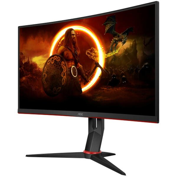 Monitor Gaming AOC C27G2Z3/BK 27 inch FHD VA 1 ms 280 Hz HDR Curbat Negru/Rosu