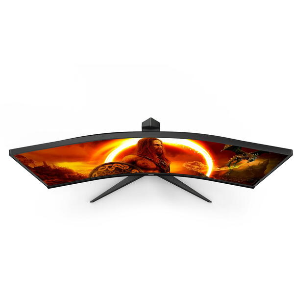 Monitor Gaming AOC AGON CU34G2XP 34 inch UWQHD VA 1 ms 180 Hz HDR Curbat Negru/Rosu