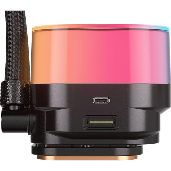 Cooler Corsair iCUE LINK TITAN 240 RX, LCD RGB 240mm, Negru