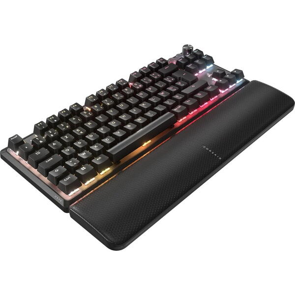 Tastatura gaming K70 PRO TKL, RGB LED, switch CORSAIR MGX V2, USB, Negru