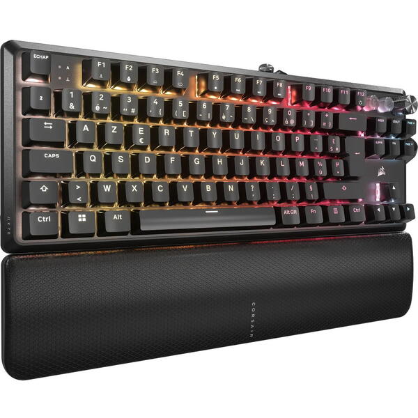 Tastatura gaming K70 PRO TKL, RGB LED, switch CORSAIR MGX V2, USB, Negru