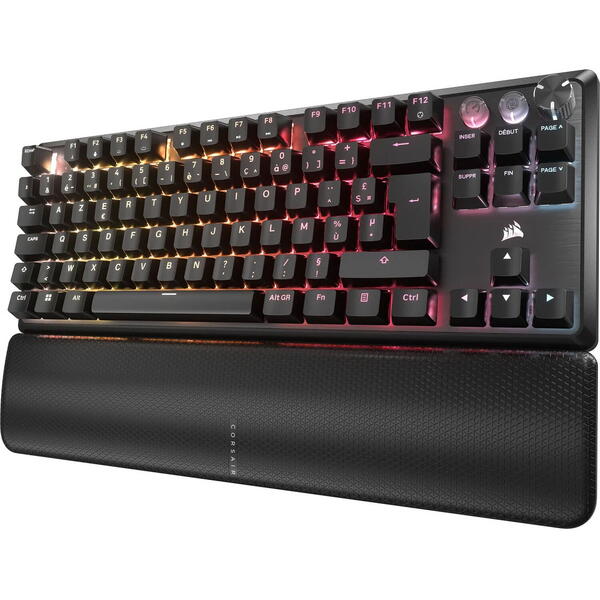 Tastatura gaming K70 PRO TKL, RGB LED, switch CORSAIR MGX V2, USB, Negru