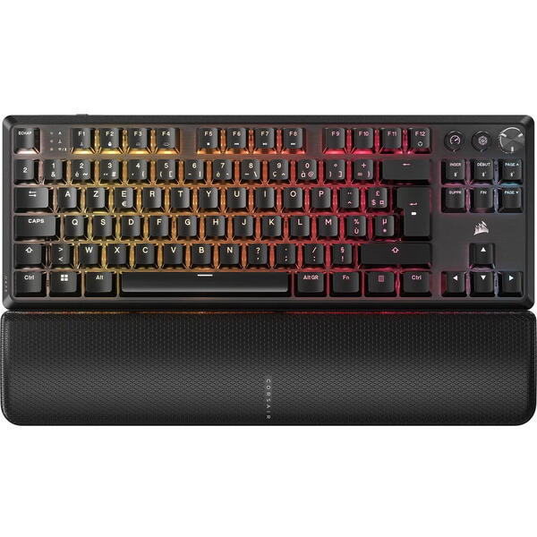 Tastatura gaming Corsair K70 CORE TKL Wireless RGB, MLX Red v2 Linear Switch, Bluetooth, Negru