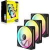Ventilator PC Corsair iCUE Link LX120 RGB Starter Kit 120mm, Triple Pack, Negru