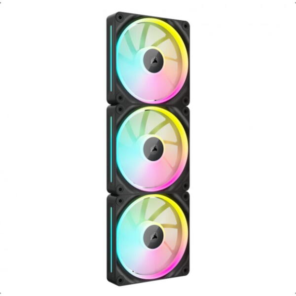 Ventilator PC Corsair iCUE Link LX120 RGB Starter Kit 120mm, Triple Pack, Negru