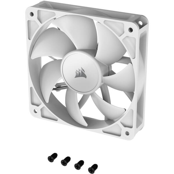 Ventilator PC Corsair RS120 120mm PWM, Alb