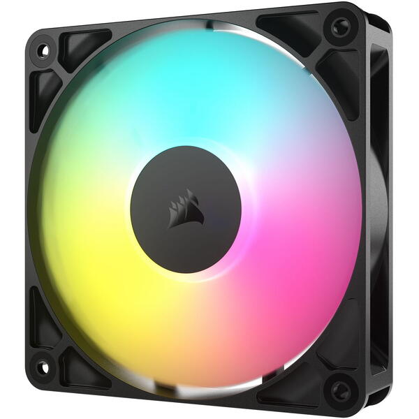 Ventilator PC Corsair RS120 ARGB 120mm PWM, Triple Pack, Negru