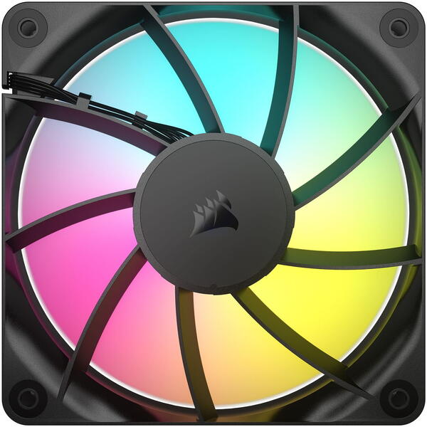Ventilator PC Corsair RS120 ARGB 120mm PWM, Triple Pack, Negru