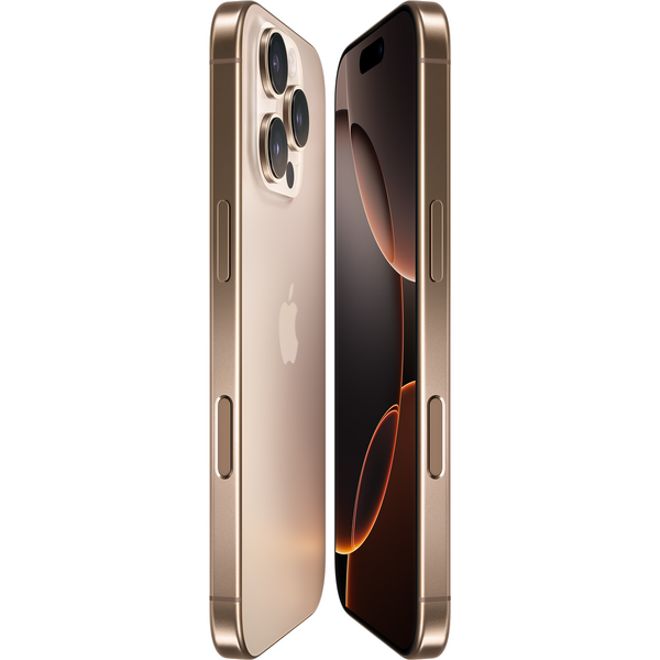 Smartphone Apple iPhone 16 Pro, 6.3 inch, 128GB, 8GB RAM, 5G, Desert Titanium