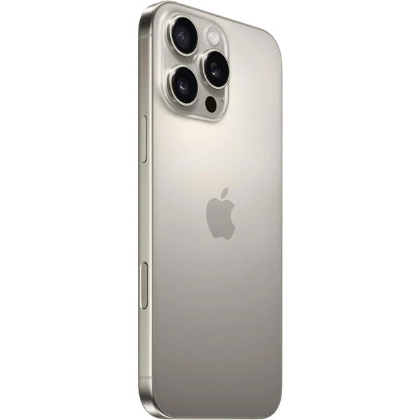 Smartphone Apple iPhone 16 Pro, 6.3 inch, 128GB, 8GB RAM, 5G, Natural Titanium
