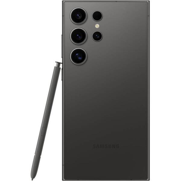 Smartphone Samsung Galaxy S24 Ultra, 6.8 inch, 512GB, 12GB RAM, Dual SIM, 5G, 5-Camere, Titanium Black