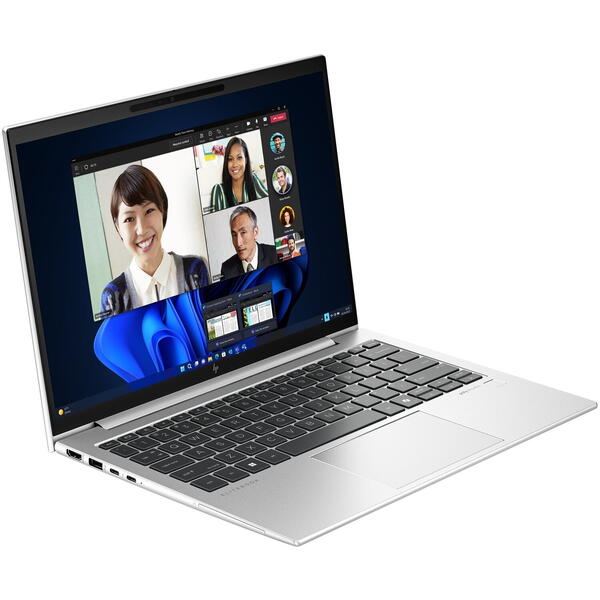 Laptop HP EliteBook 830 G11, 13.3 inch WUXGA IPS, Intel Core Ultra 7 155U, 32GB LPDDR5X, 1TB SSD, Intel Graphics, Win 11 Pro, Silver 5Yr