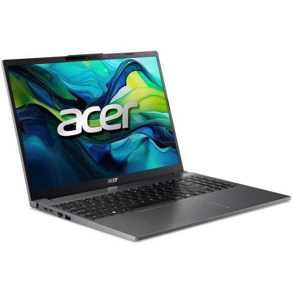 Laptop Acer Aspire Go 15 AG15-51P, 15.3 inch WUXGA IPS, Intel Core i7-1355U, 16GB DDR5, 1TB SSD, Intel Iris Xe, Steel Gray