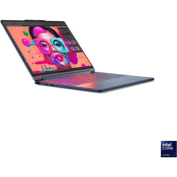 Laptop Lenovo Yoga 9 2-in-1 14ILL10, 14 inch 2.8K OLED 120Hz Touch, Intel Core Ultra 7 258V, 32GB LPDDR5X, 1TB SSD, Intel Arc 140V, Win 11 Home, Cosmic Blue, 3Yr Onsite Premium Care