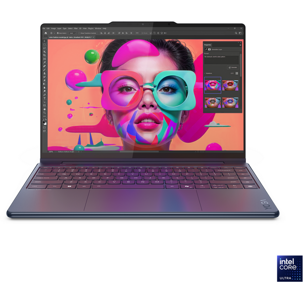 Laptop Lenovo Yoga 9 2-in-1 14ILL10, 14 inch 2.8K OLED 120Hz Touch, Intel Core Ultra 7 258V, 32GB LPDDR5X, 1TB SSD, Intel Arc 140V, Win 11 Home, Cosmic Blue, 3Yr Onsite Premium Care