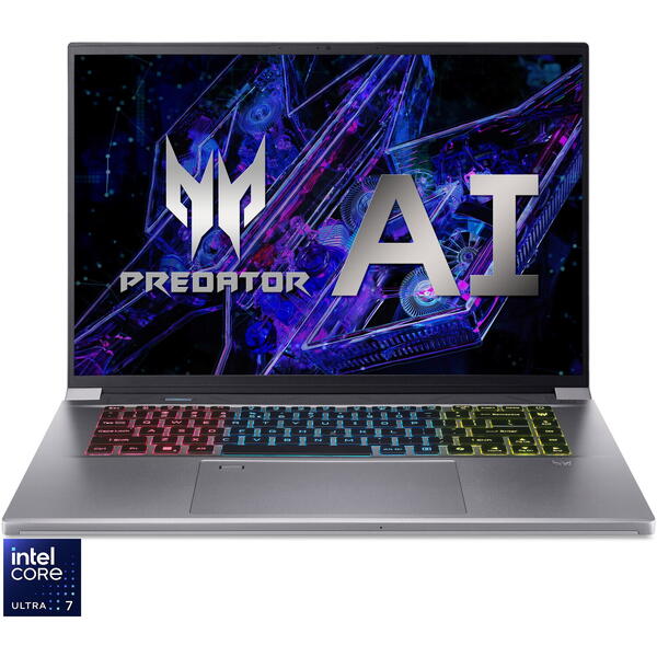 Laptop Gaming Acer Predator Triton Neo 16 PTN16-51, 16 inch WUXGA IPS 165Hz, Intel Core Ultra 7 155H, 16GB LPDDR5X, 1TB SSD, GeForce RTX 4050 6GB, Sparkly Silver