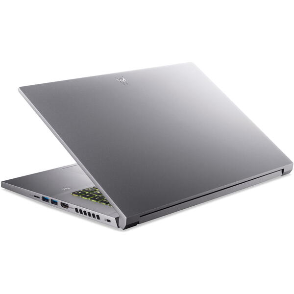 Laptop Gaming Acer Predator Triton Neo 16 PTN16-51, 16 inch WUXGA IPS 165Hz, Intel Core Ultra 7 155H, 16GB LPDDR5X, 1TB SSD, GeForce RTX 4050 6GB, Sparkly Silver