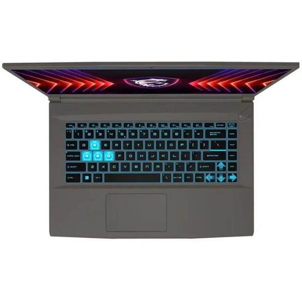Laptop Gaming MSI Thin 15 B13VE, 15.6 inch FHD 144Hz, Intel Core i7-13620H, 16GB DDR4, 512GB SSD, GeForce RTX 4050 6GB, Cosmos Gray