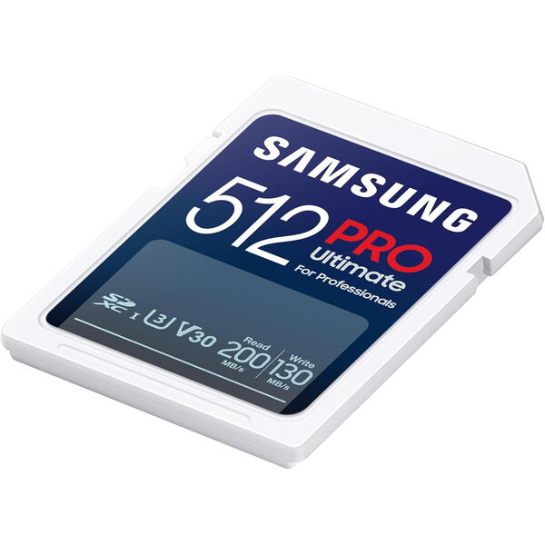 Card Memorie Samsung SDXC PRO Ultimate 512GB, Class 10, UHS-I U3, V30