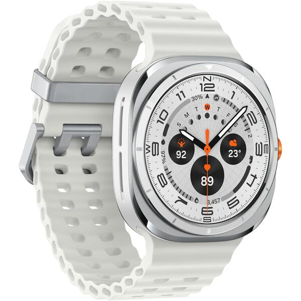 SmartWatch Samsung Galaxy Watch Ultra, LTE, 47 mm, Wi-Fi, Bluetooth, GPS, NFC, Rezistent la apa, Titanium White