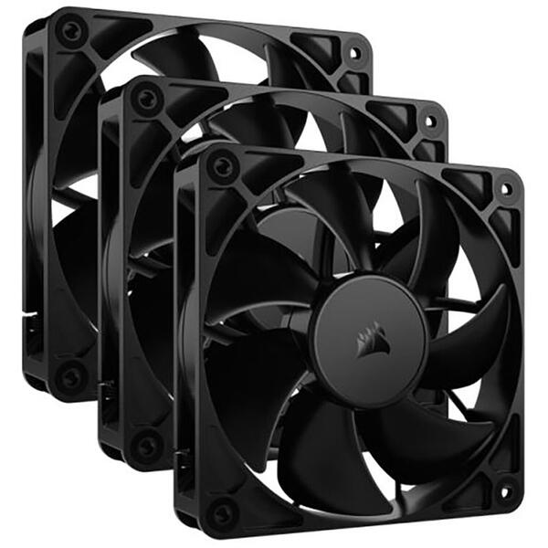 Ventilator PC Corsair RS120 120mm PWM Three Fan Pack, Negru