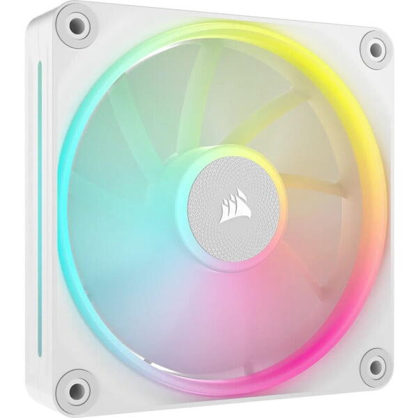 Ventilator PC Corsair iCUE Link LX120 RGB Starter Kit 120mm PWM Three Fan Pack White