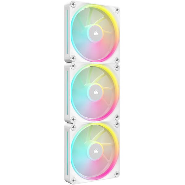 Ventilator PC Corsair iCUE Link LX120 RGB Starter Kit 120mm PWM Three Fan Pack White