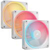 Ventilator PC Corsair iCUE LINK LX120-R RGB 120mm PWM Reverse, Triple Pack, Alb