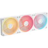 Ventilator PC Corsair iCUE LINK LX120-R RGB 120mm PWM Reverse, Triple Pack, Alb