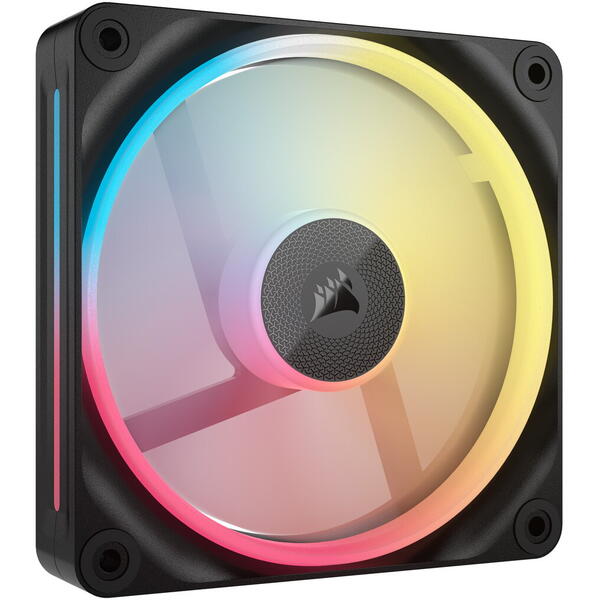 Ventilator PC Corsair iCUE LINK LX120-R RGB 120mm PWM Reverse, Triple Pack, Negru
