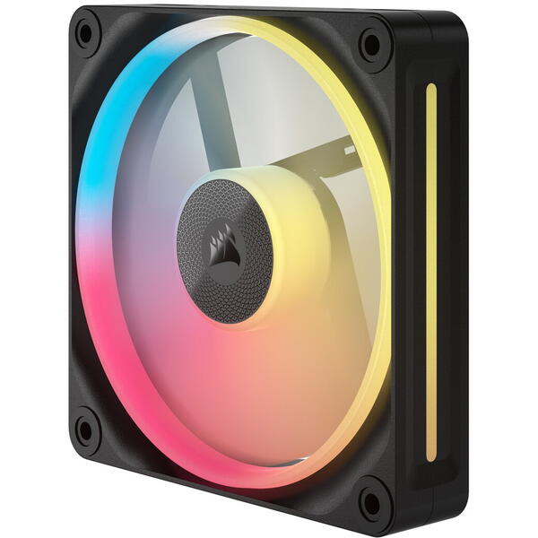 Ventilator PC Corsair iCUE LINK LX120-R RGB 120mm PWM Reverse, Triple Pack, Negru