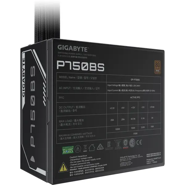 Sursa Gigabyte P750BS, 80+ Bronze, 750W