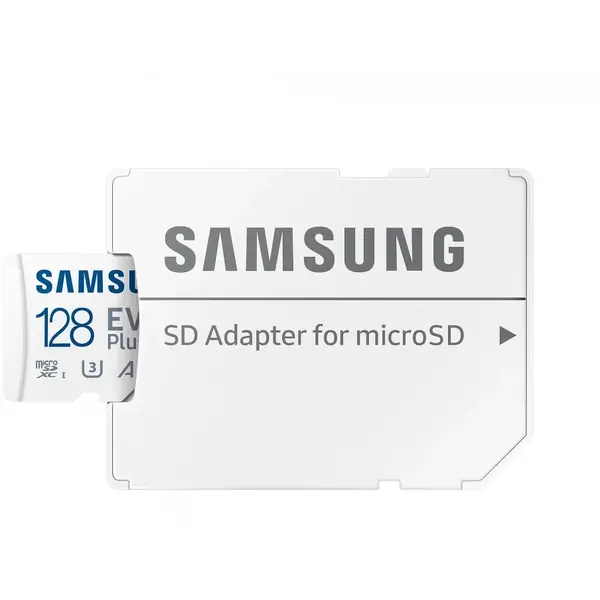 Samsung microSDXC EVO Plus (2024) 128GB, Class 10, UHS-I U3, V10, A2 + Adaptor SD