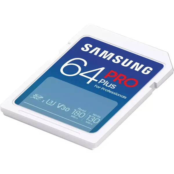 Samsung SDXC PRO Plus 64GB, Class 10, UHS-I U3, V30