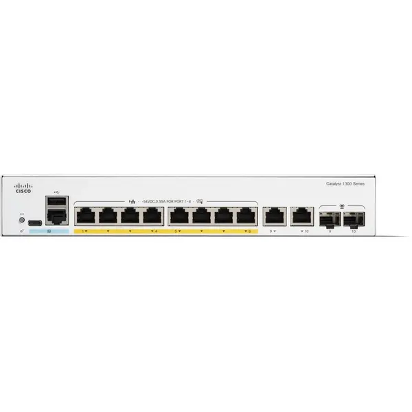 Switch Cisco Catalyst C1300-8T-E-2G, 8 porturi