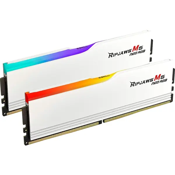 Memorie G.Skill Ripjaws M5 RGB White 32GB DDR5 6000MHz CL28 Kit Dual Channel AMD Expo