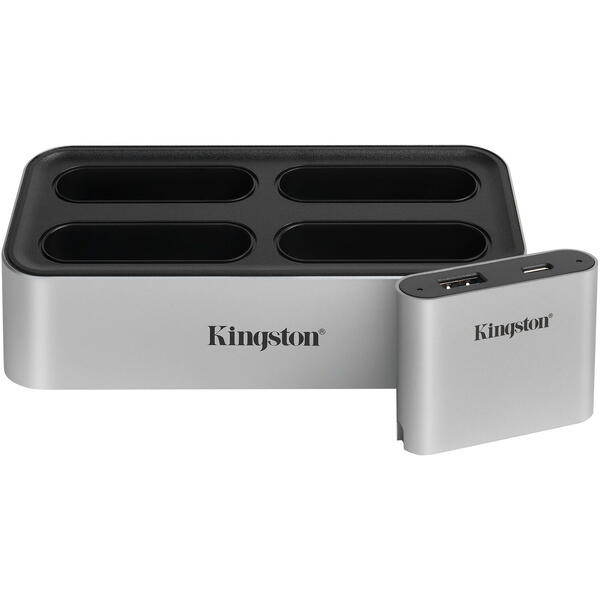 Card Reader Kingston Workflow Station cu miniHUB Silver
