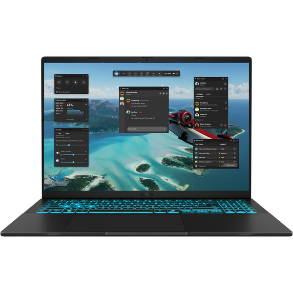 Laptop Asus Vivobook 16 V3607VU, 16 inch WUXGA 144Hz, Intel Core 7 240H, 16GB DDR5, 1TB SSD, GeForce RTX 4050 6GB, Black