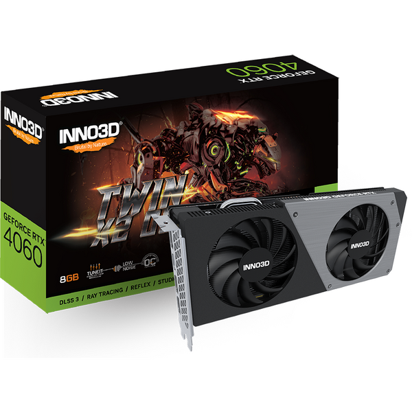 Placa video INNO3D GeForce RTX 4060  TWIN X2 OC 8GB GDDR6 128 Bit