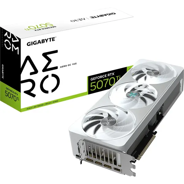 Placa video Gigabyte GeForce RTX 5070 Ti AERO OC 16GB GDDR7 256 Bit DLSS 4.0