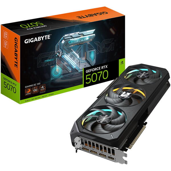 Placa video Gigabyte GeForce RTX 5070 GAMING OC 12GB GDDR7 192 Bit DLSS 4.0