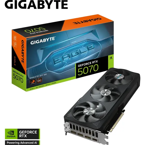 Placa video Gigabyte GeForce RTX 5070 EAGLE OC SFF 12GB GDDR7 192Bit DLSS 4.0