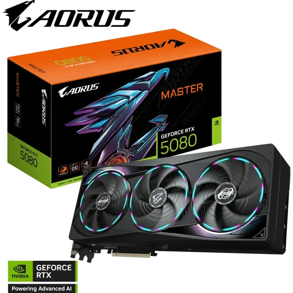 Placa video Gigabyte GeForce RTX 5080 MASTER 16GB GDDR7 256 Bit DLSS 4.0