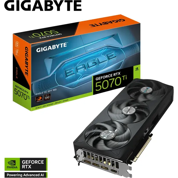 Placa video Gigabyte GeForce RTX 5070 Ti EAGLE OC SFF 16GB GDDR7 256 Bit DLSS 4.0
